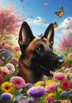 Belgian Malinois - Best of Breed  Spring Butterflies Outdoor House and Garden Flag s