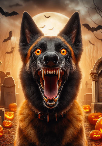 Belgian Malinois - Best of Breed DCR Halloween Outdoor House and Garden Flag