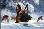 Belgian Malinois - Best of Breed Winter Wonderland Floor Mat Tufted Loop 18" x 27"s