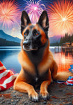 Belgian Malinois - Best of Breed DCR July 4 Outdoor Flag