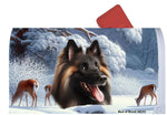 Belgian Tervuren - Best of Breed Winter Wonderland Mailbox Cover Hi-Grade Vinyl 6" x 19"