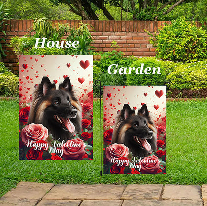 Belgian Tervuren - Best of Breed  Valentine's Day Outdoor House and Garden Flag