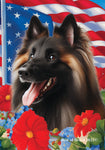 Belgian Tervuren - Best of Breed  Patriotic I All-American Outdoor House and Garden Flag