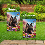 Belgian Tervuren - Best of Breed  Spring Butterflies Outdoor House and Garden Flag