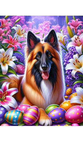 Belgian Tervuren - Best of Breed DCR Easter Holiday    Outdoor House and Garden Flag