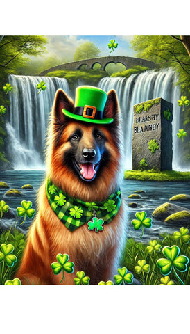 Belgian Tervuren - Best of Breed DCR Saint Patricks Day Day Outdoor House and Garden Flag