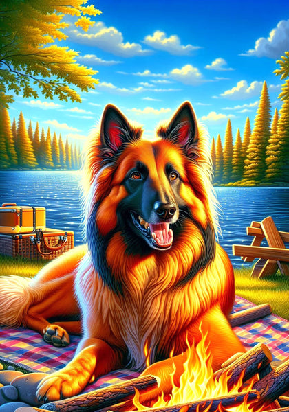 Belgian Tervuren - Best of Breed DCR Summer Camping   Outdoor House and Garden Flag