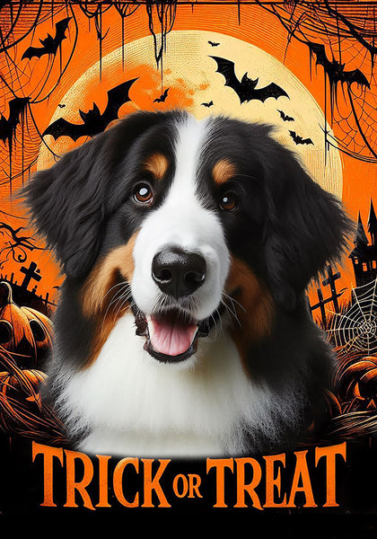 Bernadoodle - Best of Breed  Halloween Outdoor House and Garden Flag