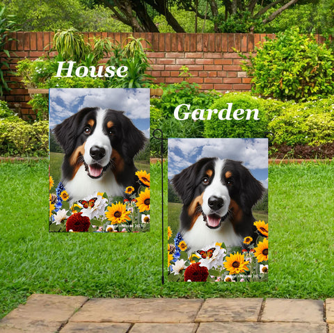Bernadoodle - Best of Breed  Summer Fields Outdoor House and Garden Flag