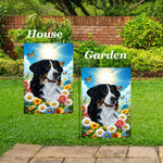 Bernese Mountain Dog - Best of Breed  Summer Butterflies Outdoor House and Garden Flag