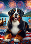 Bernese Mountain Dog - Best of Breed DCR July 4 Outdoor Flag