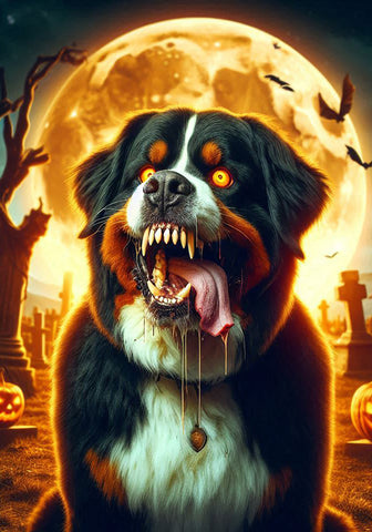 Bernese Mountain Dog - Best of Breed DCR Halloween Outdoor House and Garden Flag