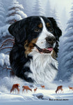 Bernese Mountain Dog - Best of Breed  Winter Wonderland Outdoor House and Garden Flag