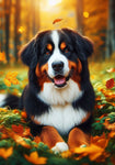 Bernese Mountain Dog - Best of Breed DCR Falling Leaves Outdoor Flag