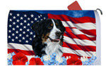 Bernese Mountain Dog - Best of Breed Patriotic Mailbox Cover Hi-Grade Vinyl 6" x 19"