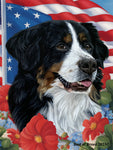 Bernese Mountain Dog - Best of Breed  Patriotic I All-American Outdoor House and Garden Flag