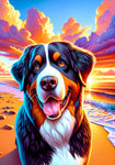 Bernese Mountain Dog - Best of Breed DCR Summer Sunset Outdoor House and Garden Flag