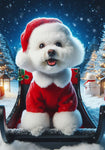 Bichon Frise - Best of Breed DCR Christmas Outdoor House and Garden Flag