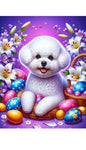 Bichon Frise - Best of Breed DCR Easter Holiday    Outdoor House and Garden Flag