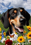 Black and Tan Coonhound - Best of Breed  Summer Fields Outdoor House and Garden Flag