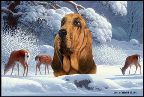 Bloodhound - Best of Breed Winter Wonderland Floor Mat Tufted Loop 18" x 27"