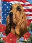 Bloodhound - Best of Breed  Patriotic I All-American Outdoor House and Garden Flag