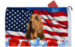 Bloodhound - Best of Breed Patriotic Mailbox Cover Hi-Grade Vinyl 6" x 19"