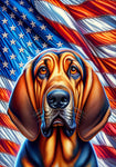 Bloodhound - Best of Breed DCR Patriotic III   Outdoor House and Garden Flag