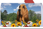 Bloodhound - Best of Breed Summer Flowers Mailbox Cover Hi-Grade Vinyl 6" x 19"