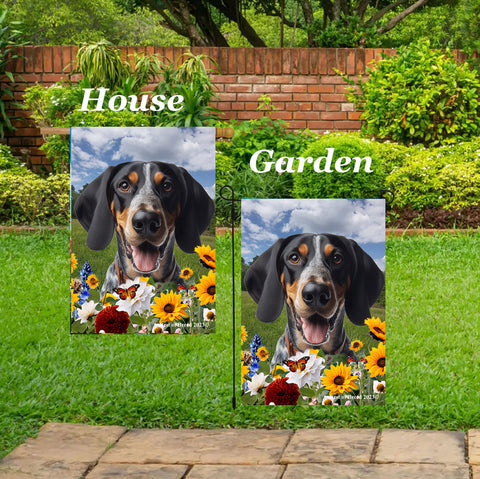 Blue Tick  Coonhound - Best of Breed  Summer Fields Outdoor House and Garden Flag