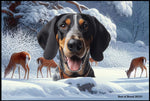 Blue Tick  Coonhound - Best of Breed Winter Wonderland Floor Mat Tufted Loop 18" x 27"