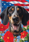 Blue Tick  Coonhound - Best of Breed  Patriotic I All-American Outdoor House and Garden Flag