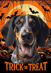 Blue Tick  Coonhound - Best of Breed  Halloween Outdoor House and Garden Flag