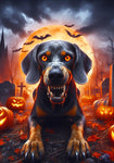 Blue Tick Coonhound -  Best of Breed DCR Halloween Outdoor House and Garden Flag