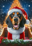 Blue Tick Coonhound -  Best of Breed DCR Christmas Outdoor House and Garden Flag