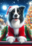 Border Collie -  Best of Breed DCR Christmas Outdoor House and Garden Flag