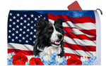 Border Collie -  Best of Breed Patriotic Mailbox Cover Hi-Grade Vinyl 6" x 19"