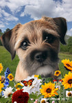 Border Terrier - Best of Breed  Summer Fields Outdoor House and Garden Flag