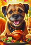 Border Terrier -  Best of Breed DCR Thanksgiving Outdoor House and Garden Flag