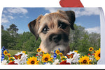 Border Terrier - Best of Breed Summer Flowers Mailbox Cover Hi-Grade Vinyl 6" x 19"