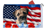 Border Terrier - Best of Breed Patriotic Mailbox Cover Hi-Grade Vinyl 6" x 19"