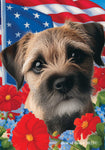 Border Terrier - Best of Breed  Patriotic I All-American Outdoor House and Garden Flag