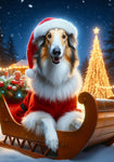 Borzoi -  Best of Breed DCR Christmas Outdoor House and Garden Flag