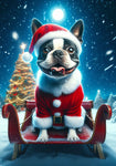 Boston Terrier - Best of Breed DCR Christmas Outdoor House and Garden Flag