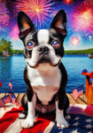 Boston Terrier - Best of Breed DCR July 4 Outdoor Flag