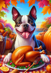 Boston Terrier - Best of Breed DCR Thanksgiving Outdoor House and Garden Flag