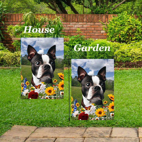 Boston Terrier - Best of Breed  Summer Fields Outdoor House and Garden Flag
