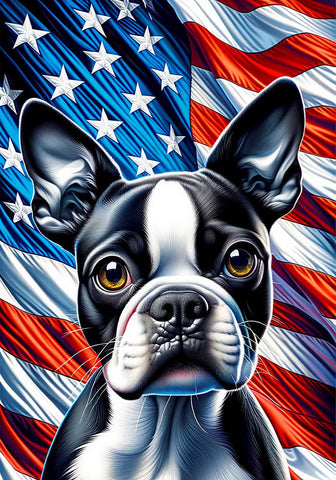 Boston Terrier - Best of Breed DCR Patriotic III   Outdoor House and Garden Flag