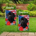 Bouvier Black - Best of Breed  Patriotic I All-American Outdoor House and Garden Flag