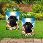 Bouvier Black - Best of Breed  Summer Butterflies Outdoor House and Garden Flag
